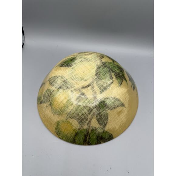 Vintage Artmor Fiberglass Bowl Lemons Fruit Design 13” Mid Century Modern MCM - Picture 2 of 7
